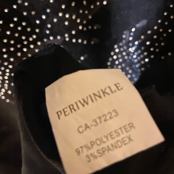 Periwinkle black 3/4 sleeve sweater with silver gems - size XXL - NWOT - Picture 4 of 7